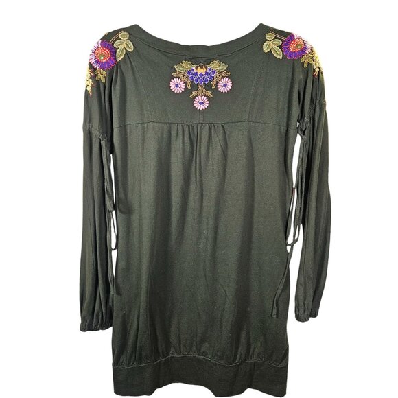 Johnny Was Women Embroidered Tunic Top S Folkcore Fall Whimsygoth Artisan Casual - Picture 3 of 14